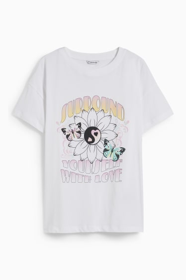 Damen - CLOCKHOUSE - T-Shirt - weiss