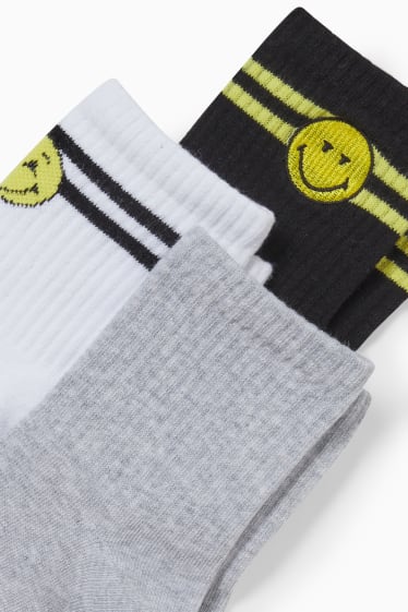 Dona - Paquet de 3 - mitjons amb dibuix - SmileyWorld® - blanc