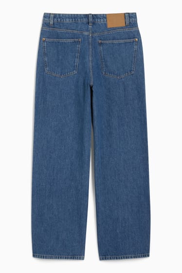 Dames - Relaxed jeans - high waist - jeansblauw