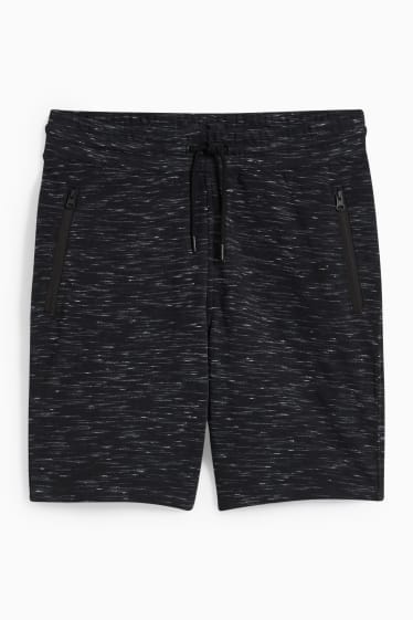 Herren - Sweatshorts - schwarz-melange