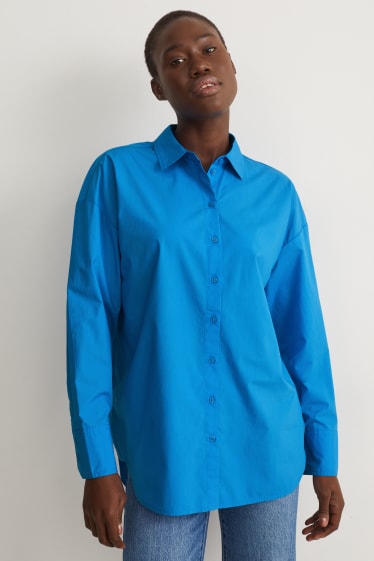 Damen - Bluse - blau