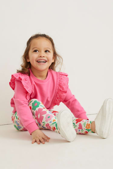 Enfants filles - Ensemble - sweat et legging - deux pièces - rose