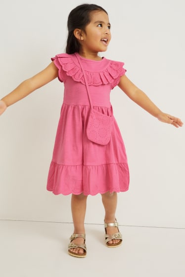 Children - Set - dress and bag - 2 piece - pink