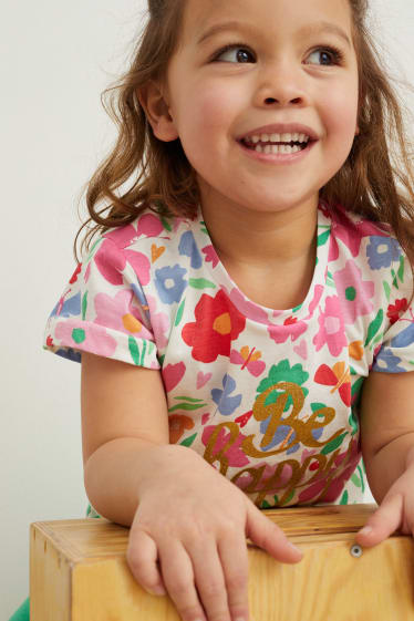 Children - Short sleeve T-shirt - floral - cremewhite