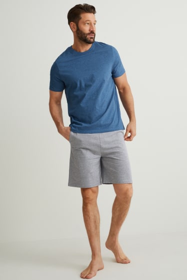 Hommes - Pyjashort - gris