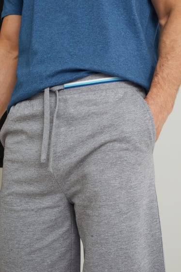 Herren - Pyjamashorts - grau