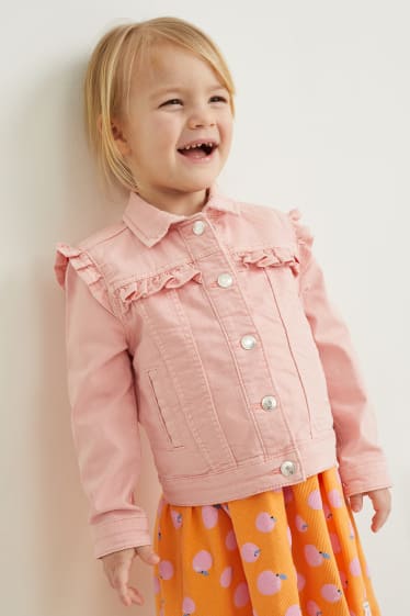 Enfants - Veste en jean - rose tendre