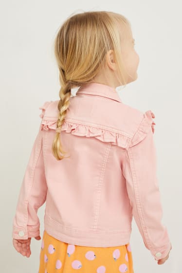 Enfants - Veste en jean - rose tendre