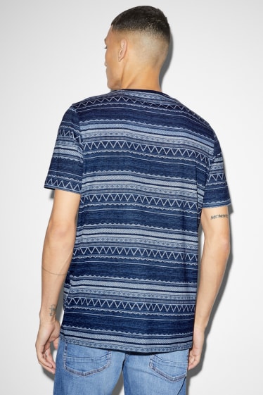 Hommes - T-shirt  - bleu foncé