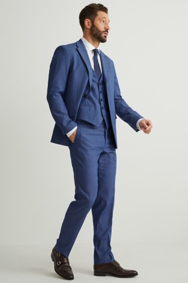 Hombre - Traje con corbata - regular fit - 4 piezas - azul