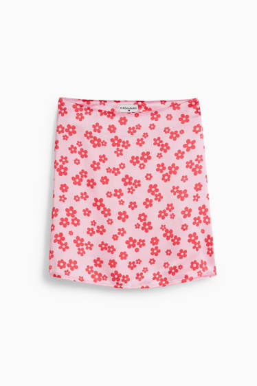 Femmes - CLOCKHOUSE - mini-jupe - à fleurs - rose