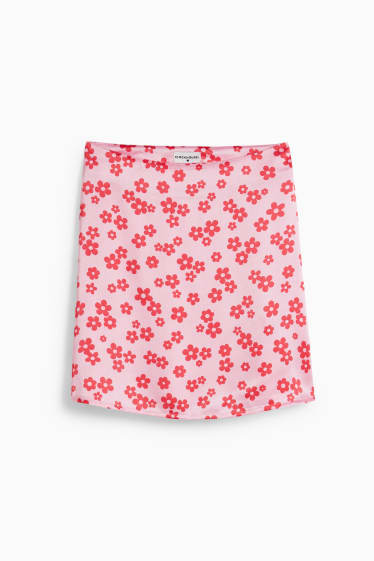 Donna - CLOCKHOUSE - minigonna - a fiori - fucsia