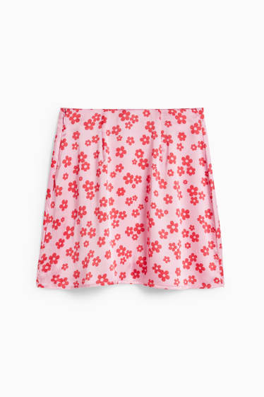 Women - CLOCKHOUSE - mini skirt - floral - pink