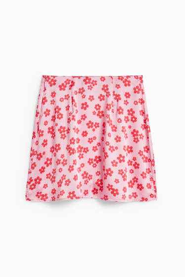 Donna - CLOCKHOUSE - minigonna - a fiori - fucsia