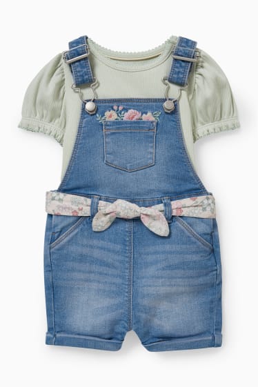 Babys - Baby-Outfit - 2 teilig - helljeansblau