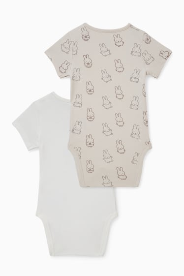 Unisexe - Lot de 2 - Miffy - bodys pour bébé - blanc / beige
