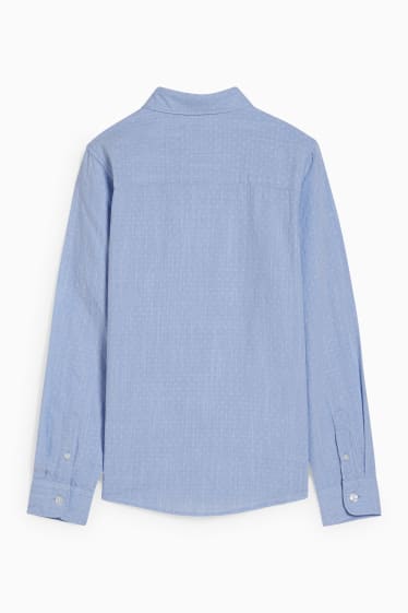 Kinder Jungen - Hemd - gemustert - hellblau