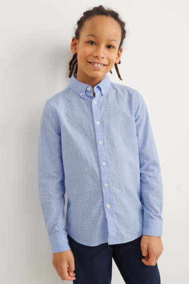 Kinderen - Overhemd - met patroon - lichtblauw