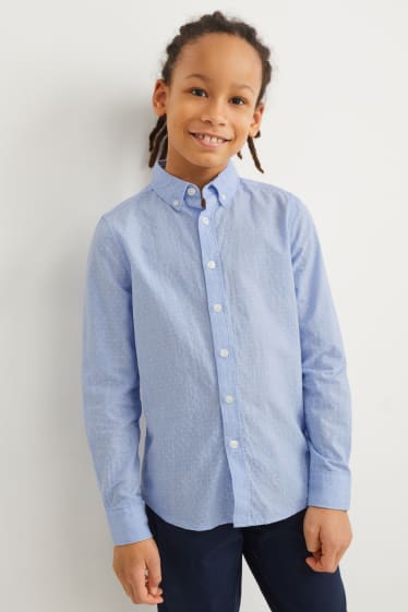 Enfants - Chemise - à motif - bleu clair