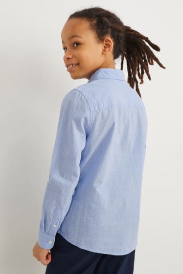 Kinder Jungen - Hemd - gemustert - hellblau