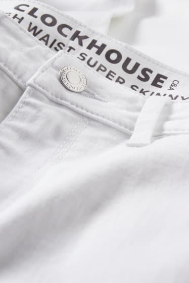 Ados & jeunes adultes - CLOCKHOUSE - super skinny jean - high waist - blanc