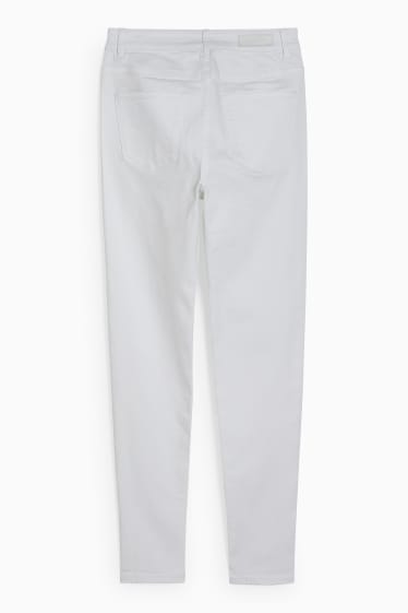 Ados & jeunes adultes - CLOCKHOUSE - super skinny jean - high waist - blanc