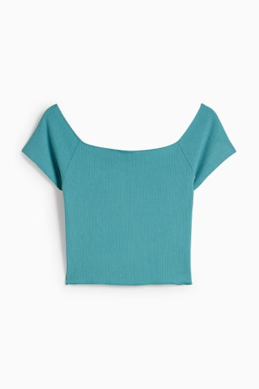 Dona - Samarreta crop - turquesa