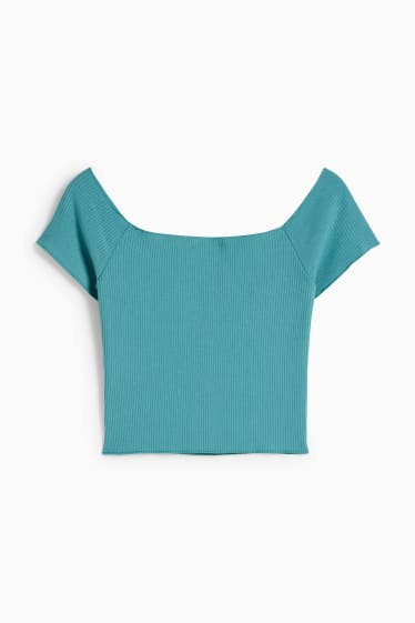 Teens & young adults - CLOCKHOUSE - cropped T-shirt - turquoise