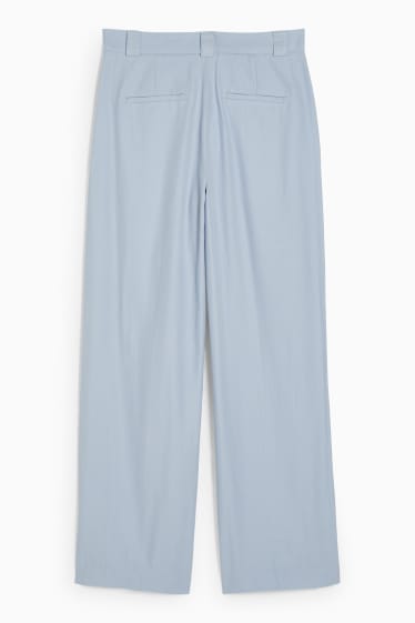 Mujer - Pantalón de tela - high waist - wide leg - azul claro