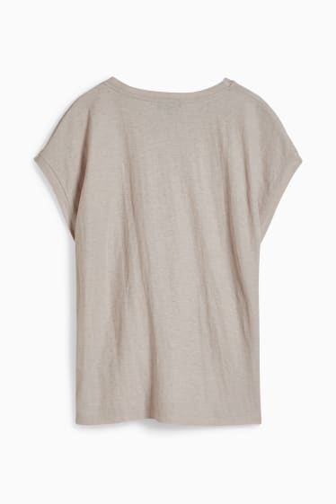 Dames - T-shirt - beige