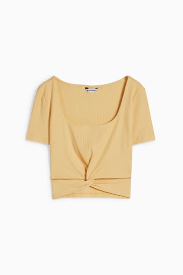 Femmes - T-shirt court - jaune