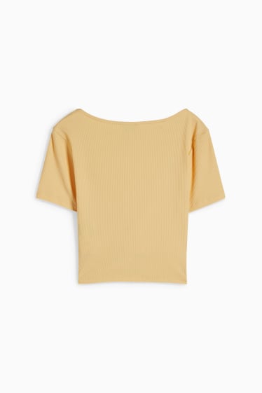 Femmes - T-shirt court - jaune