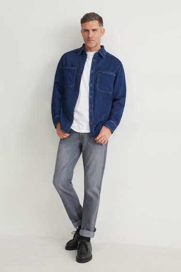 Pánské - Slim jeans - LYCRA® - džíny - světle šedé