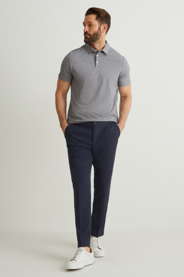 Uomo - Chino - tapered fit - Flex - blu scuro