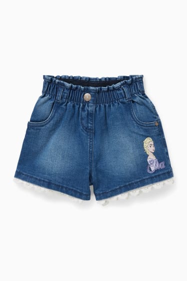 Kinderen - Frozen - korte spijkerbroek - jeanslichtblauw