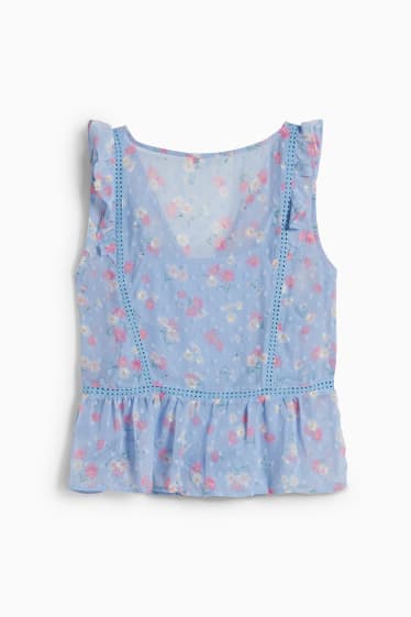 Donna - CLOCKHOUSE - top a blusa - a fiori - azzurro