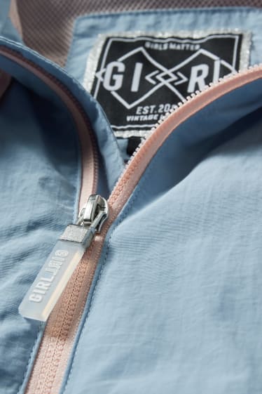 Kinder - Jacke mit Kapuze - hellblau