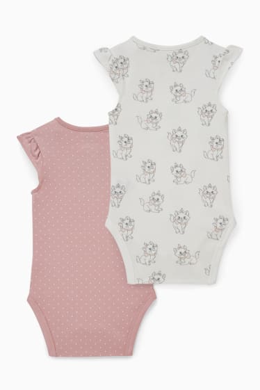 Babys - Set van 2 - Aristocats - rompertje - wit / roze