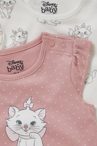 Babys - Set van 2 - Aristocats - rompertje - wit / roze