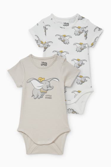 Bébés - Lot de 2 - Dumbo - bodys bébé - beige