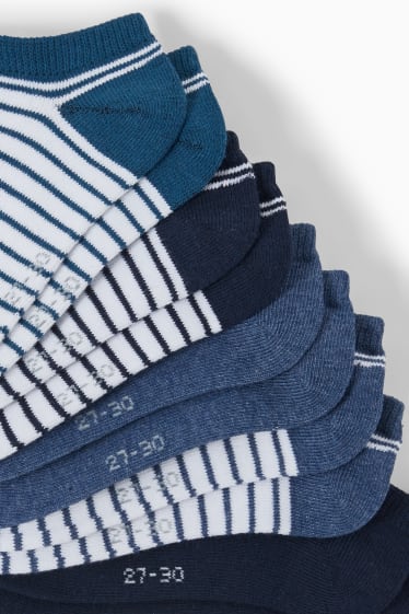 Enfants garçons - Lot de 5 paires - chaussettes - à rayures - bleu