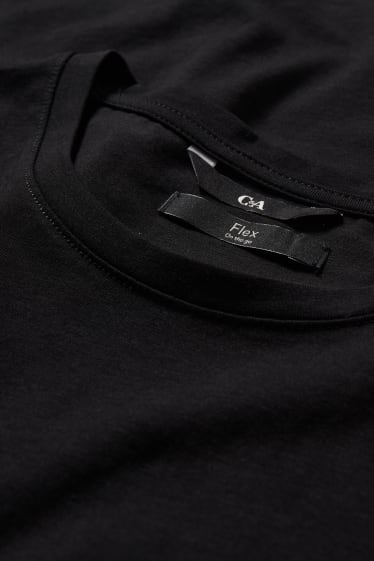 Men - T-shirt - flex - black