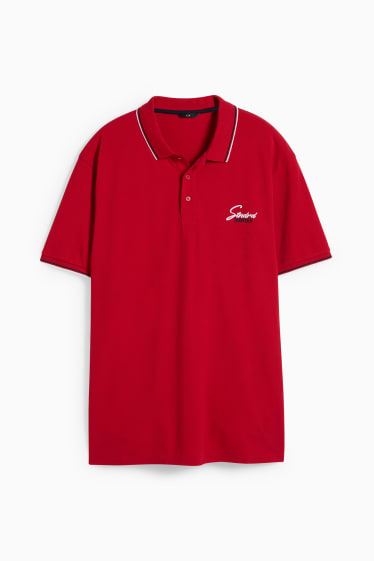 Herren - Poloshirt - dunkelrot