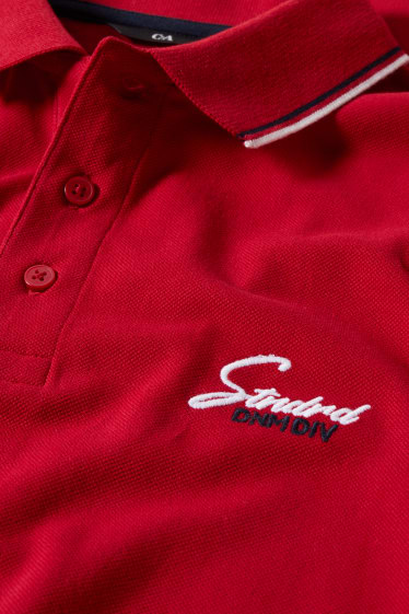 Heren - Poloshirt - donkerrood