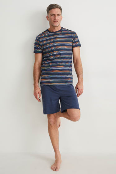 Hommes - Pyjashort - bleu foncé