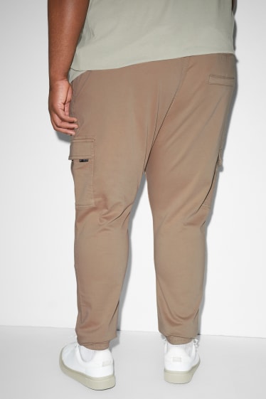 Hombre - Pantalón cargo - slim fit - LYCRA® - beis