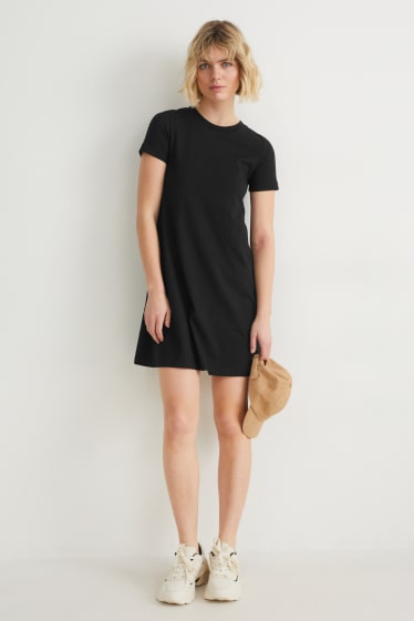 Femmes - Robe T-shirt   - noir