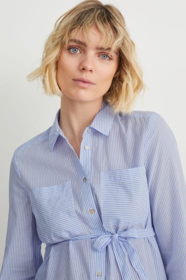Femei - Bluză pentru alăptare - cu dungi - alb / albastru deschis