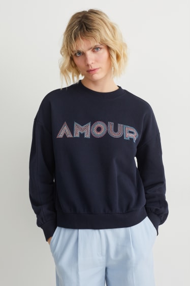 Dames - Sweatshirt - donkerblauw