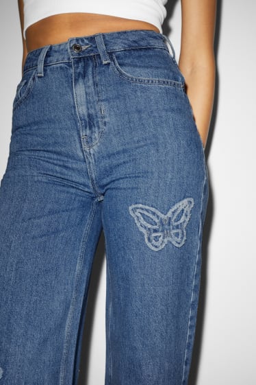 Damen - CLOCKHOUSE - Straight Jeans - High Waist - jeansblau